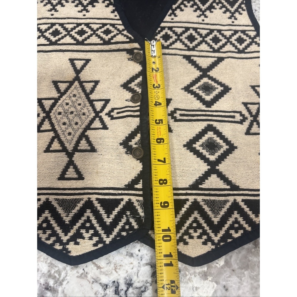 VTG New Identity Southwestern Tapestry Embroidered Vest‎ Sz P/L Gypsy Boho Aztec - Picture 8 of 9
